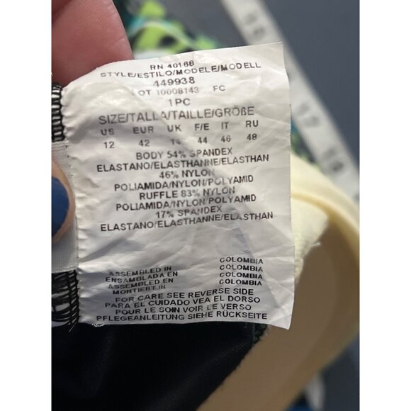 Miraclesuit Womens Tropical Print Tankini Swimsuit Size 12 Beach Vacation Resort - Picture 3 of 8